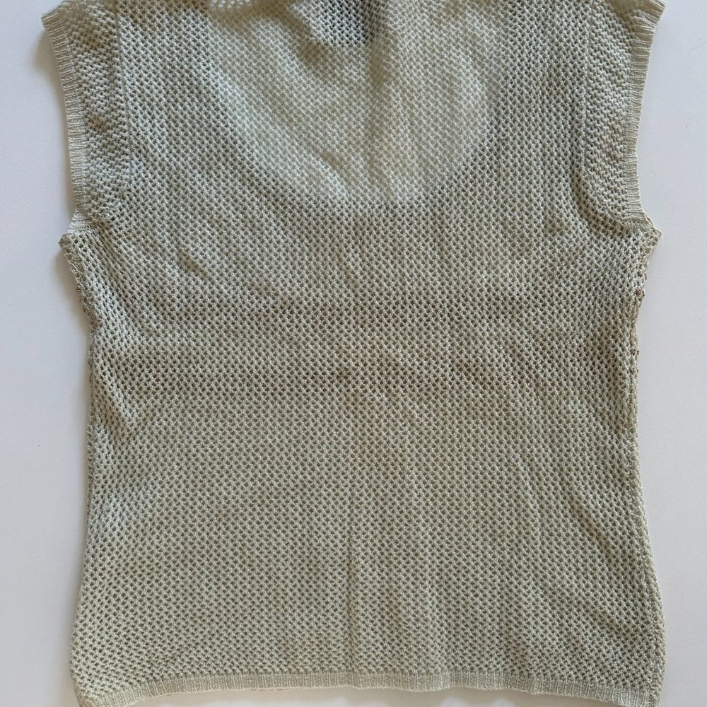 MAYLE la Feminin Cashmere Cap Sleeve Knit Top - Picture 3 of 5